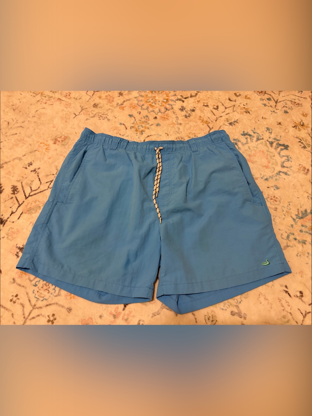 Southern Marsh. Light Blue Men's Swim Trunks with Drawstring size Medium